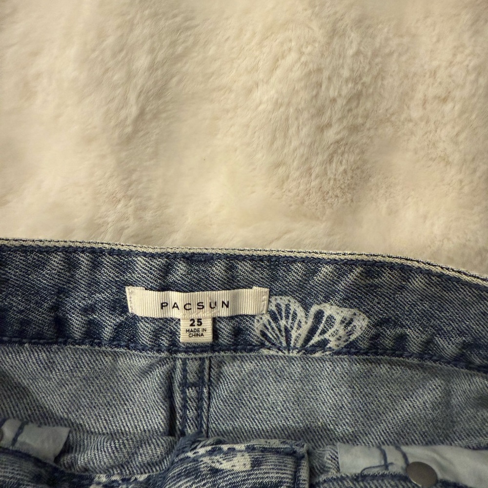 PacSun Blue Denim Butterfly Mini Skirt - Picture 2 of 3